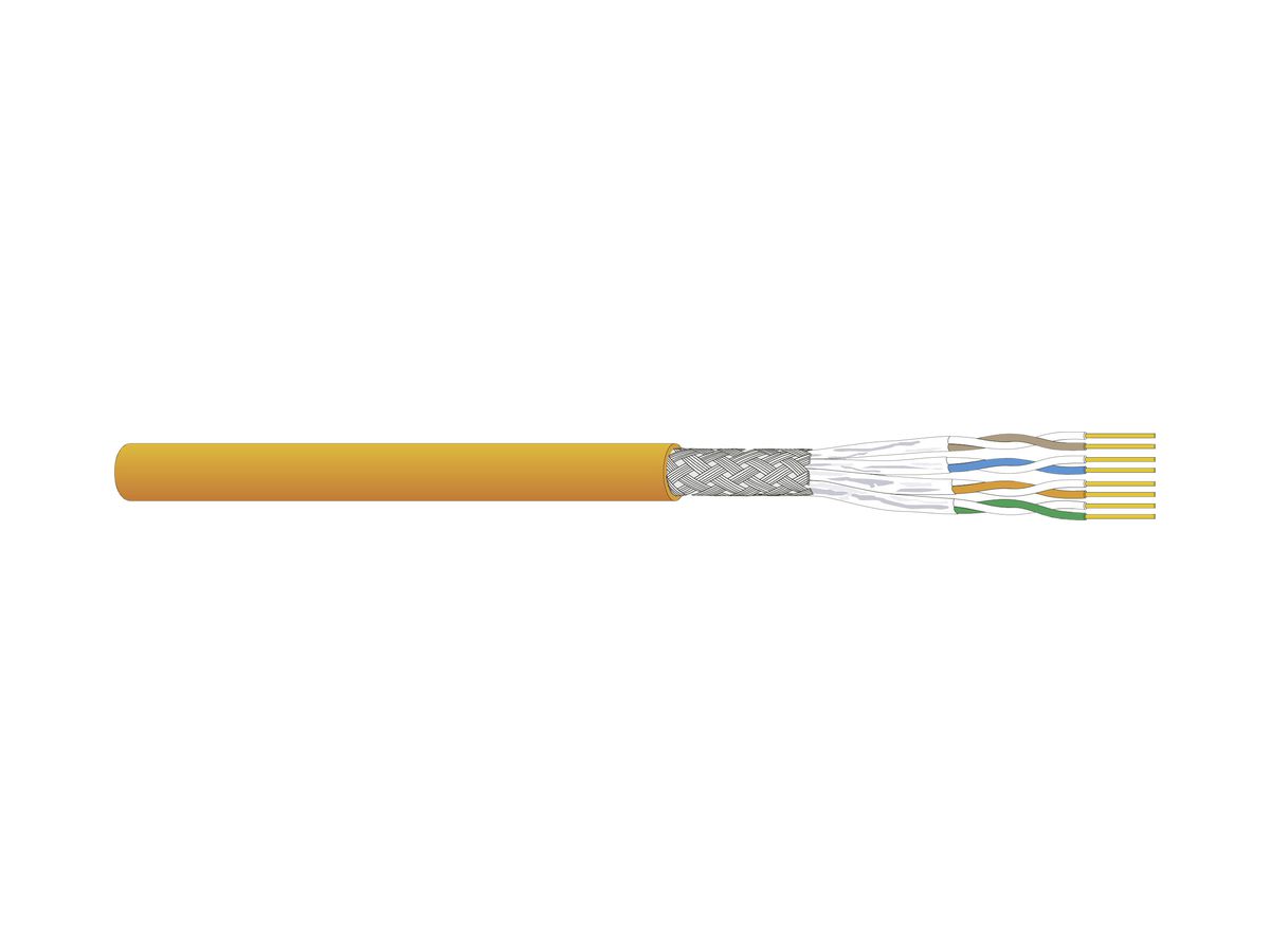 Datenkabel Dätwyler CU 7002 4P S/FTP, Kat.7 PUR Eca 1000m orange