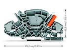 Durchgangsklemme WAGO 10mm² 2L grau