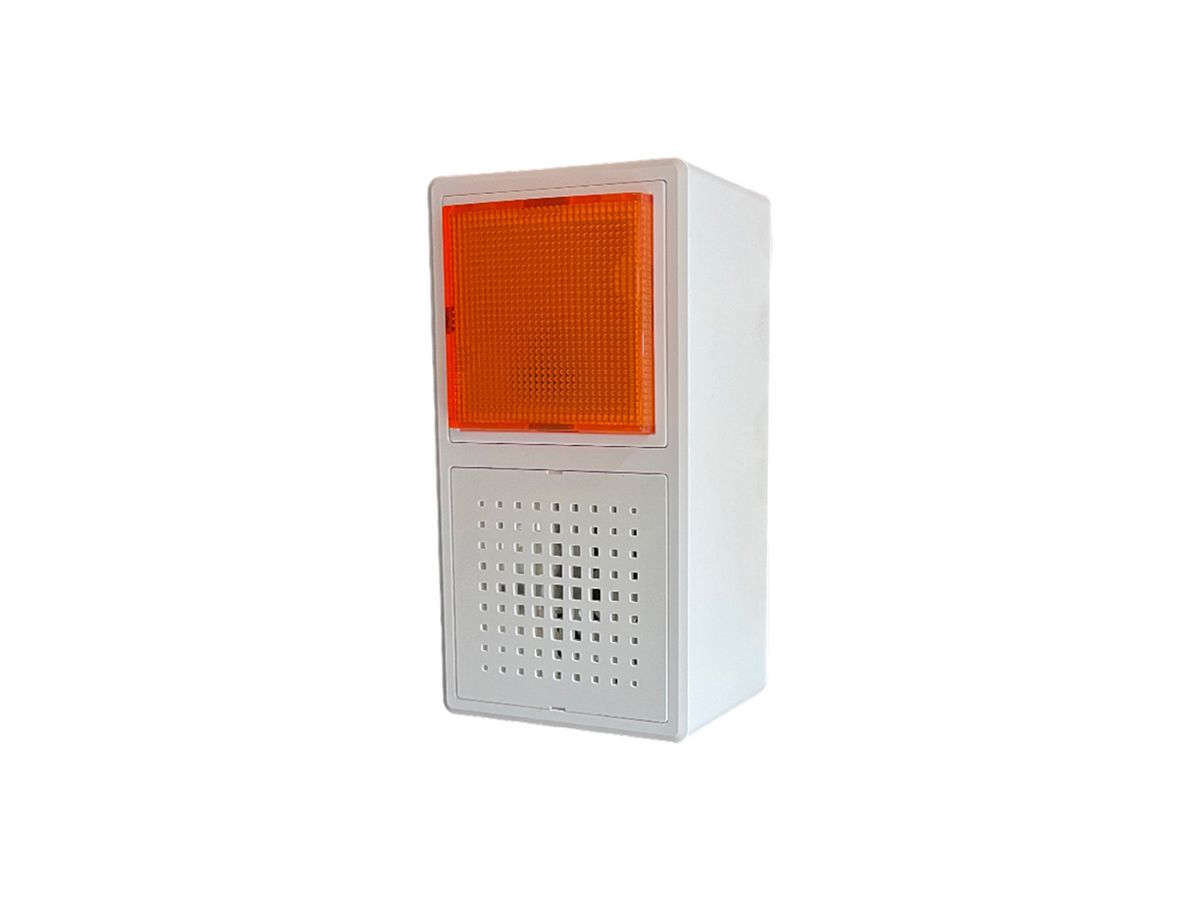 AP-Blitzleuchte Hugentobler 316LA 230V AC IP21 Xe 5J gelb Sirene pulsierend