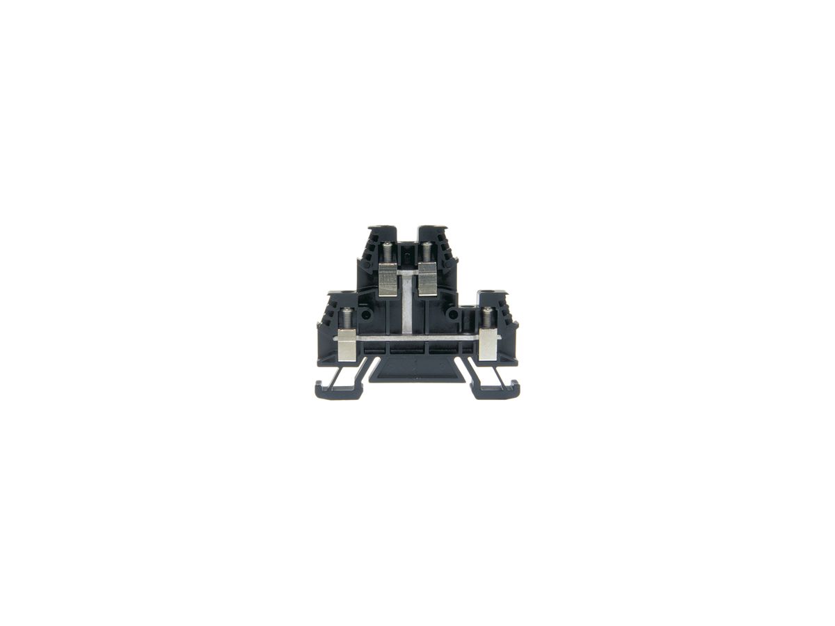 Durchgangs-Reihenklemme Woertz 0.5…4mm² 32A 500V Schraubanschluss 2×2 TH35 sz