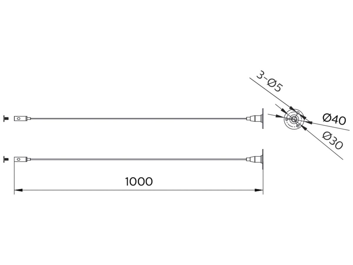 Seilabhängung Philips WT210Z SW2 1000mm Edelstahl