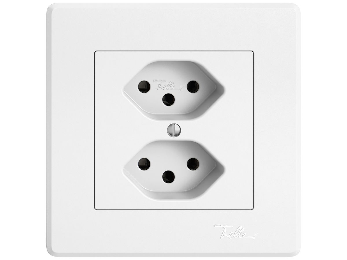 UP-Steckdose EDIZIO.liv SNAPFIX® 2×T13 ws