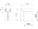 Ausseneck Bettermann GK-A70130 für 70×130mm hellgrau