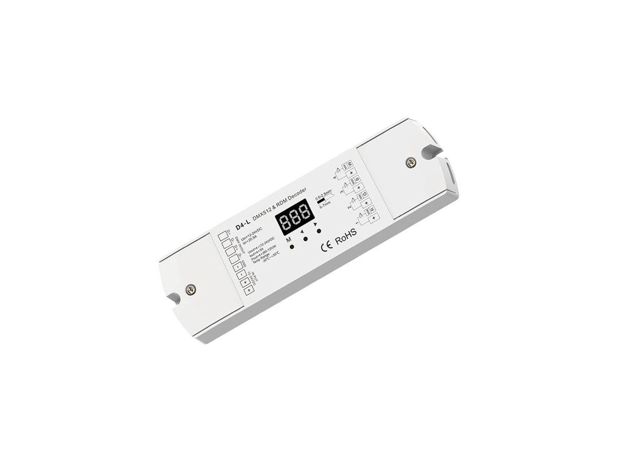 Dimmer DOTLUX IP20 12…24V DMX 4×5mA