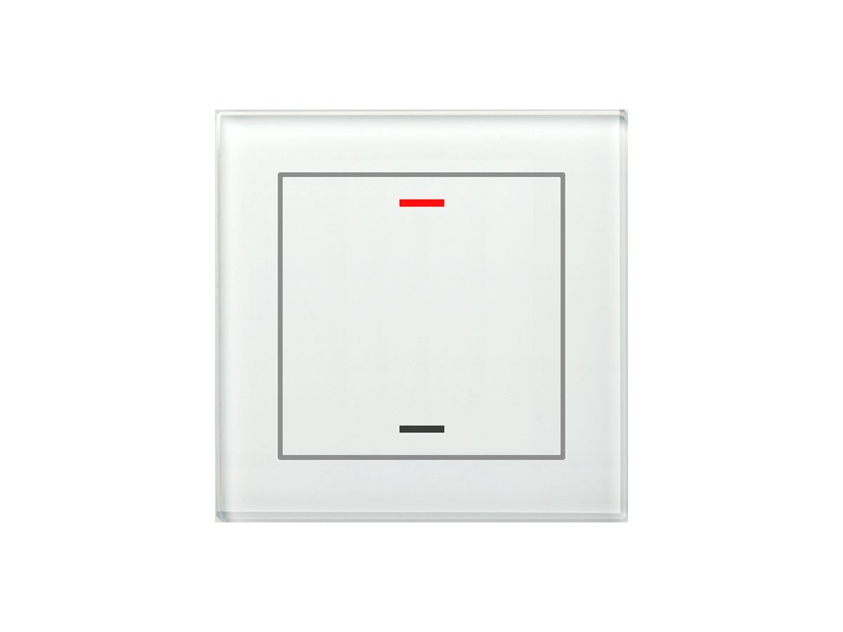 UP-Taster KNX RGBW MDT BE-GTL10W.01 1T/2B Glas weiss "neutral"