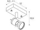 Decken-/Wandleuchte SLV ASTO, GU10 75W IP20 Aluminium gebürstet