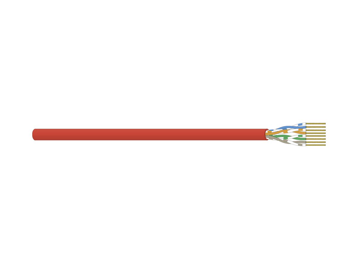 Datenkabel Dätwyler CU 602 4P flex U/UTP, Kat.6 LSZH Dca 1000m rot