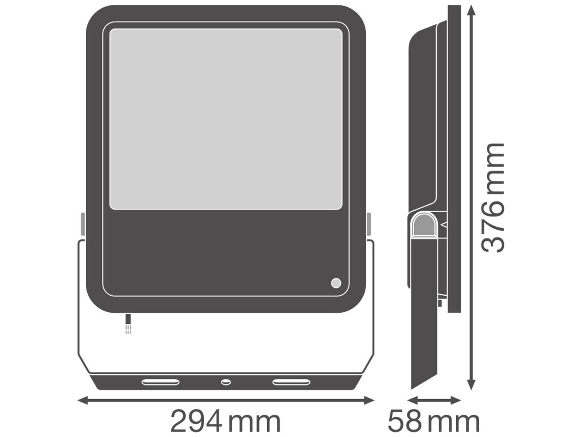 LED-Strahler LEDVANCE FLOODLIGHT200 SEN 133W 20000lm 840 IP66 100° 294×58 sz
