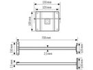 Wandhalter ESYLUX für LED-Strahlerleuchte AFL und OFL Sun, 700×40×40mm, schwarz