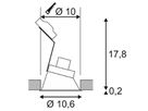 EB-Downlight SLV HORN-A, GU10 50W IP21 mattweiss