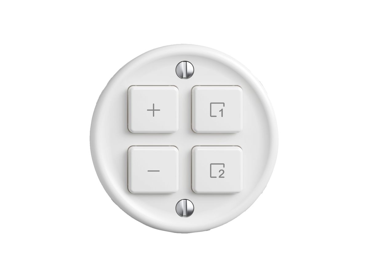 Montageset STANDARDdue Wiser SNAPFIX® f.Dimmer 1K Szene 4 Tasten ws