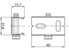 Montageklammer Sylvania OneTrack Stahl 40mm×21.8mm×15.7mm Zink