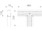 T-Stück Bettermann GEK-K 70×130mm reinweiss