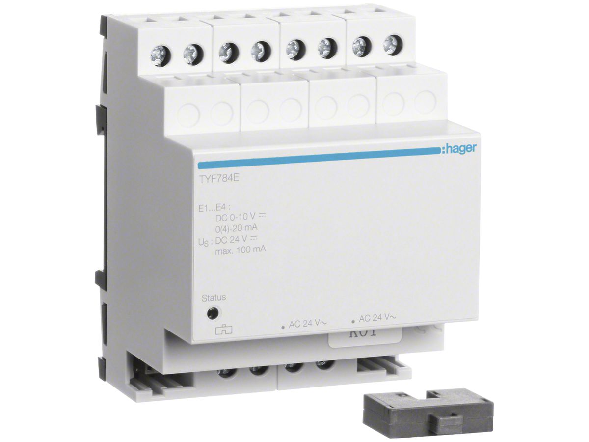 REG-Erweiterungsmodul Hager 4-fach zu Analogeingang KNX