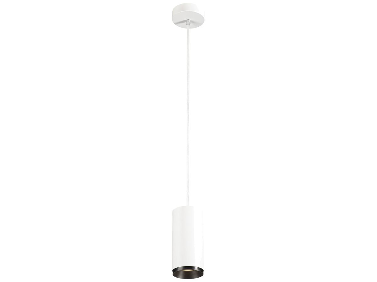 LED-Pendelleuchte SLV NUMINOS M PHASE 20W 1880lm 3000K 60° Ø85×185mm weiss