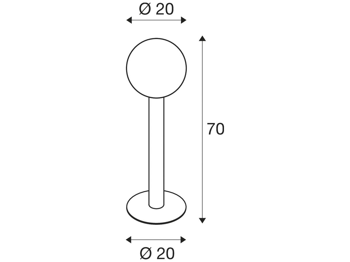 LED-Pollerleuchte SLV GLOO PURE 70 POLE 23W, E27, IP44, anthrazit, 700mm