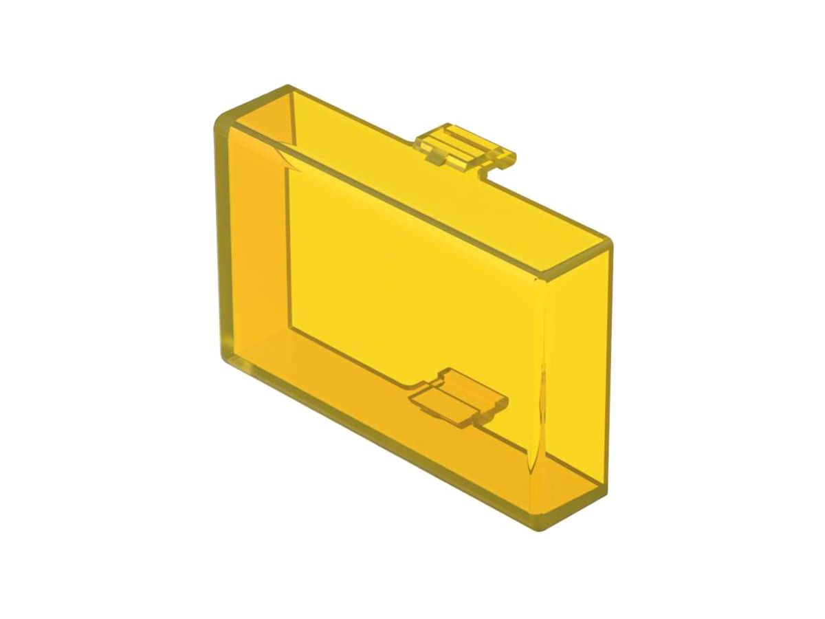 Niederhalter EAO02 gelb flach 14.3×22.3mm Kunststoff transluzent