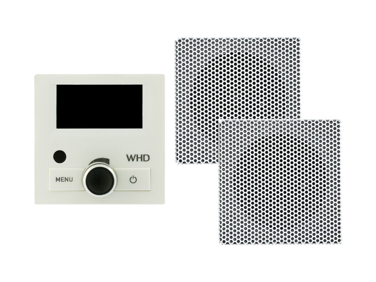 UP-Radio WHD DR 60 Edizio mit Display DAB+/UKW mit 2×UP-Lautsprecher KEL 60-8