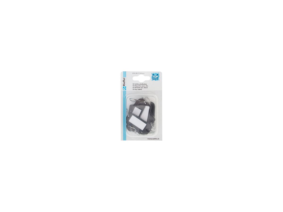 Kennzeichnungsanhänger Rieffel 8034 SB/10 22×55mm Kunststoff schwarz