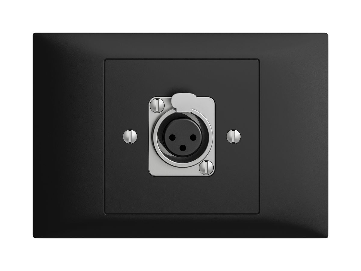 EB-Montageset EDIZIOdue BKE für XLR schwarz