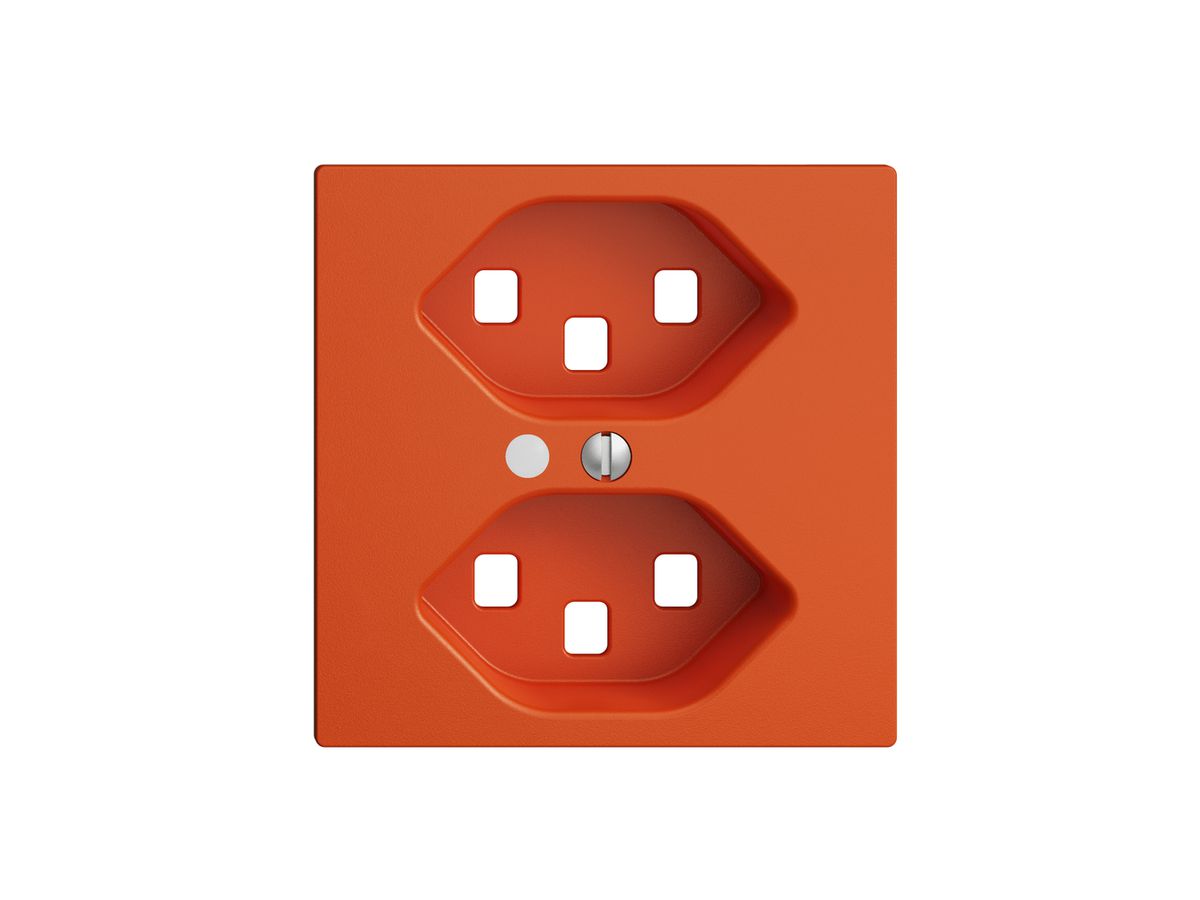 Frontset EDIZIOdue orange 60×60mm 2×T23 mit Linse