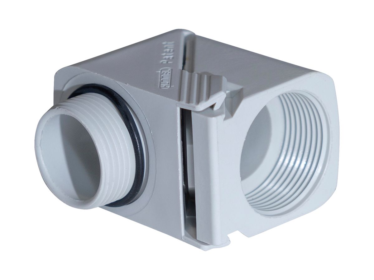 Klapp-Winkel 90° Plica KLAPP-WI, PG25 PA IP68 lichtgrau