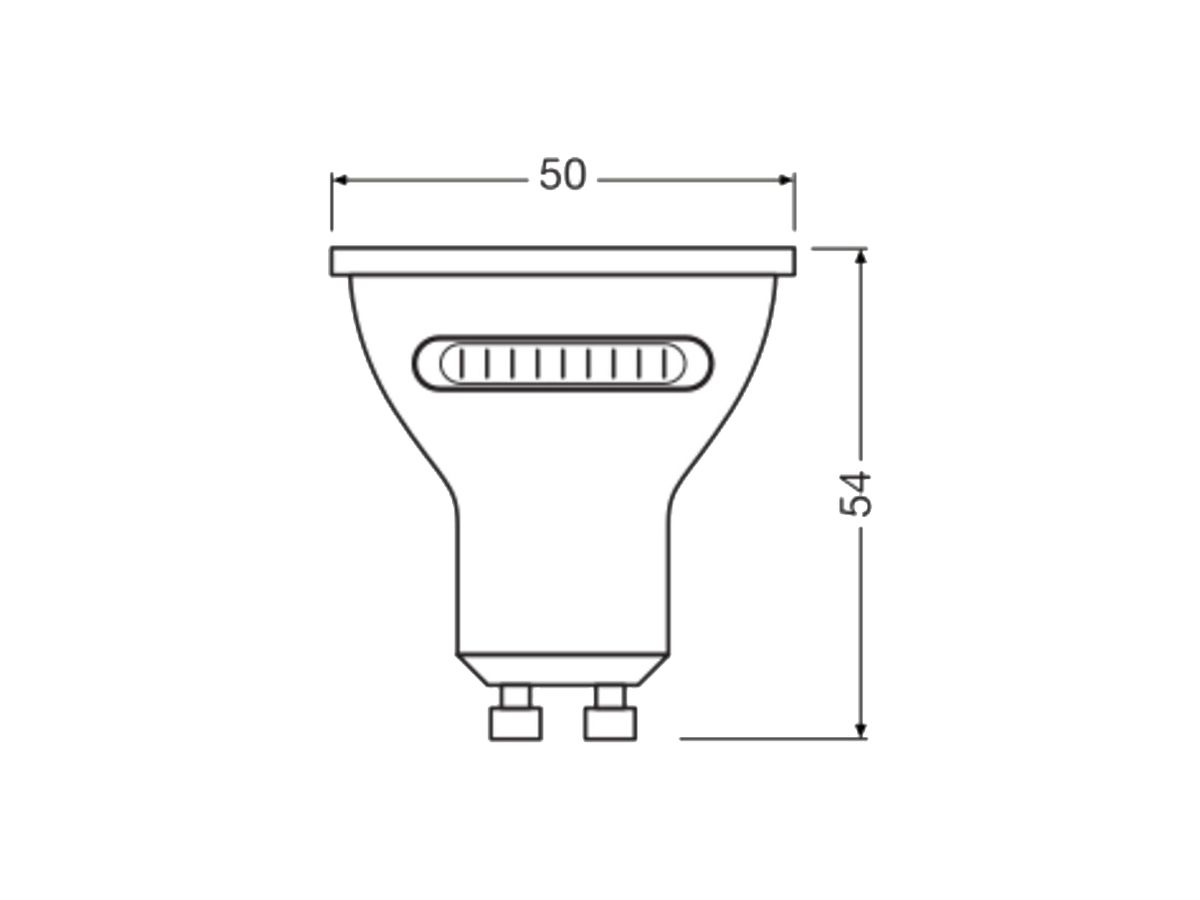 LED-Lampe LEDVANCE GU10 4.2W 400lm 2700…6500K PAR16 36° Ø50×54mm