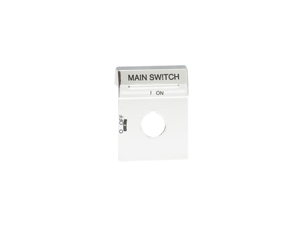 Beschriftungsschild silber für Griff für OH 1+OH 3 Main Switch