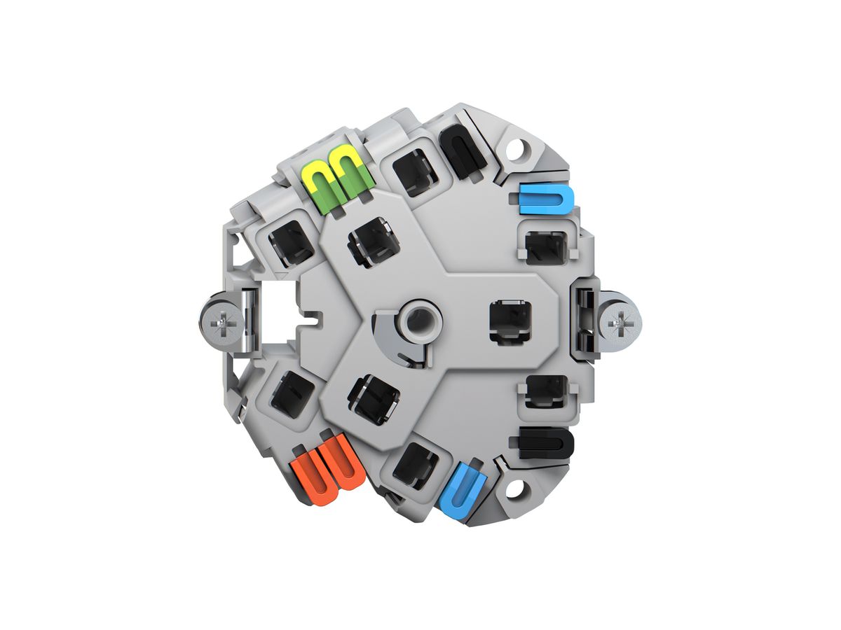 Steckdose Feller 3×T23 1×S 16A 250V 20mm grau IP20