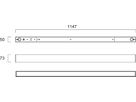LED-Deckenleuchte Sylvania Otao Linear OPAL 26W 2900lm 830/840 DALI 1147mm sz
