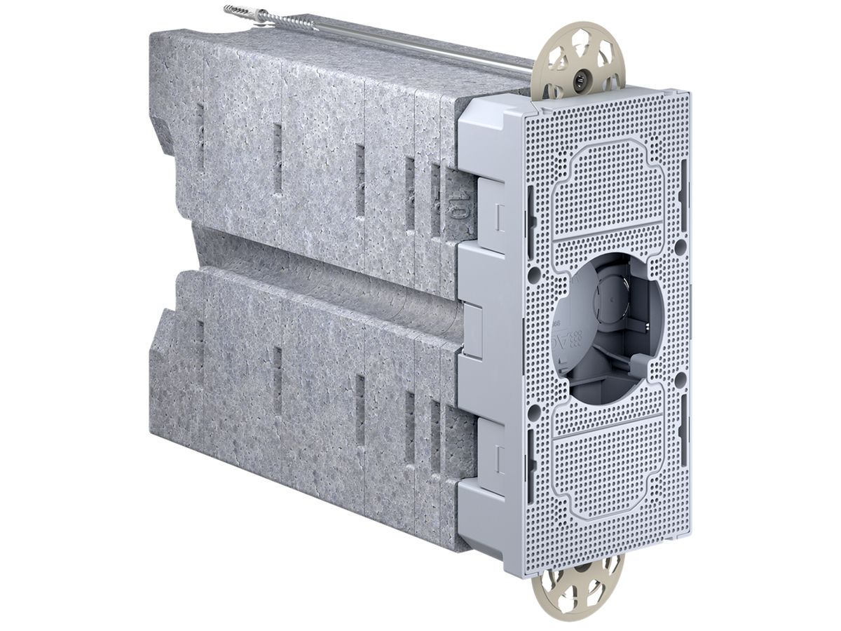 Geräteträger mit Multidosen Einsatz für isolierte Fassaden 240…310mm