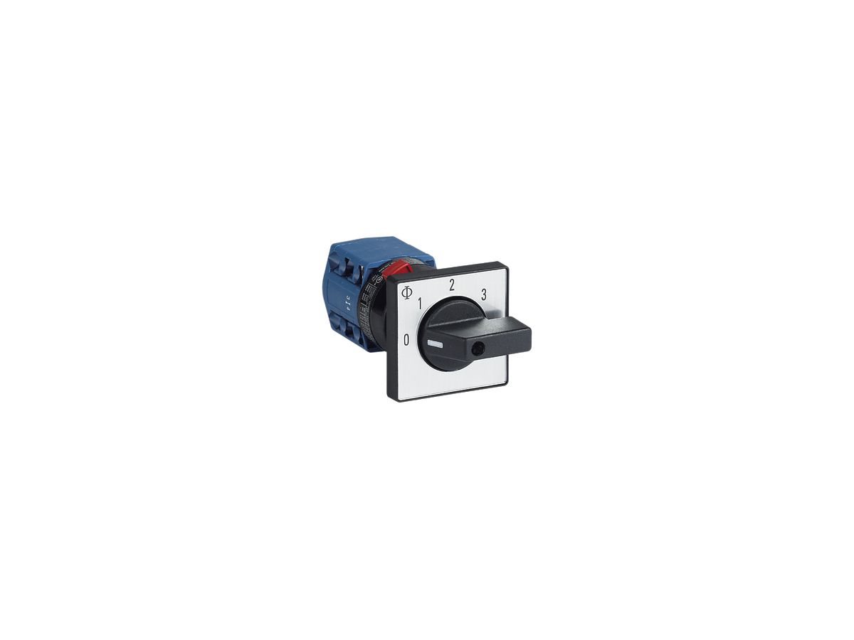 EB-Drehschalter K&N, 20A/400V 5/1L 400V, Griff sz, "0-1-2-3"