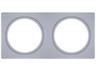Abdeckplatte LEDVANCE FRAME Stahl 200×100mm 2×Ø68mm silber