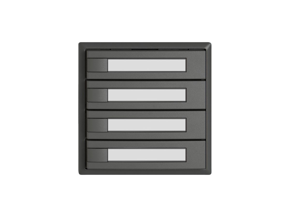 KNX-Taster RGB EDIZIO.liv SNAPFIX® Temperaturfüh.o.LED Pap.4×T 1-Tbed.dgu