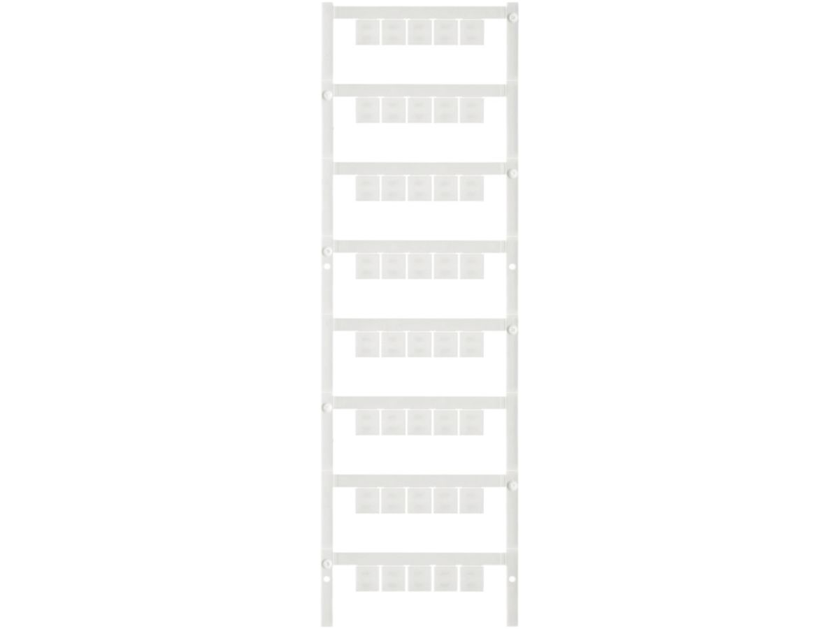 Klemmenmarkierer Weidmüller MultiFit 10×10mm Phoenix/Entrelec PA66 weiss