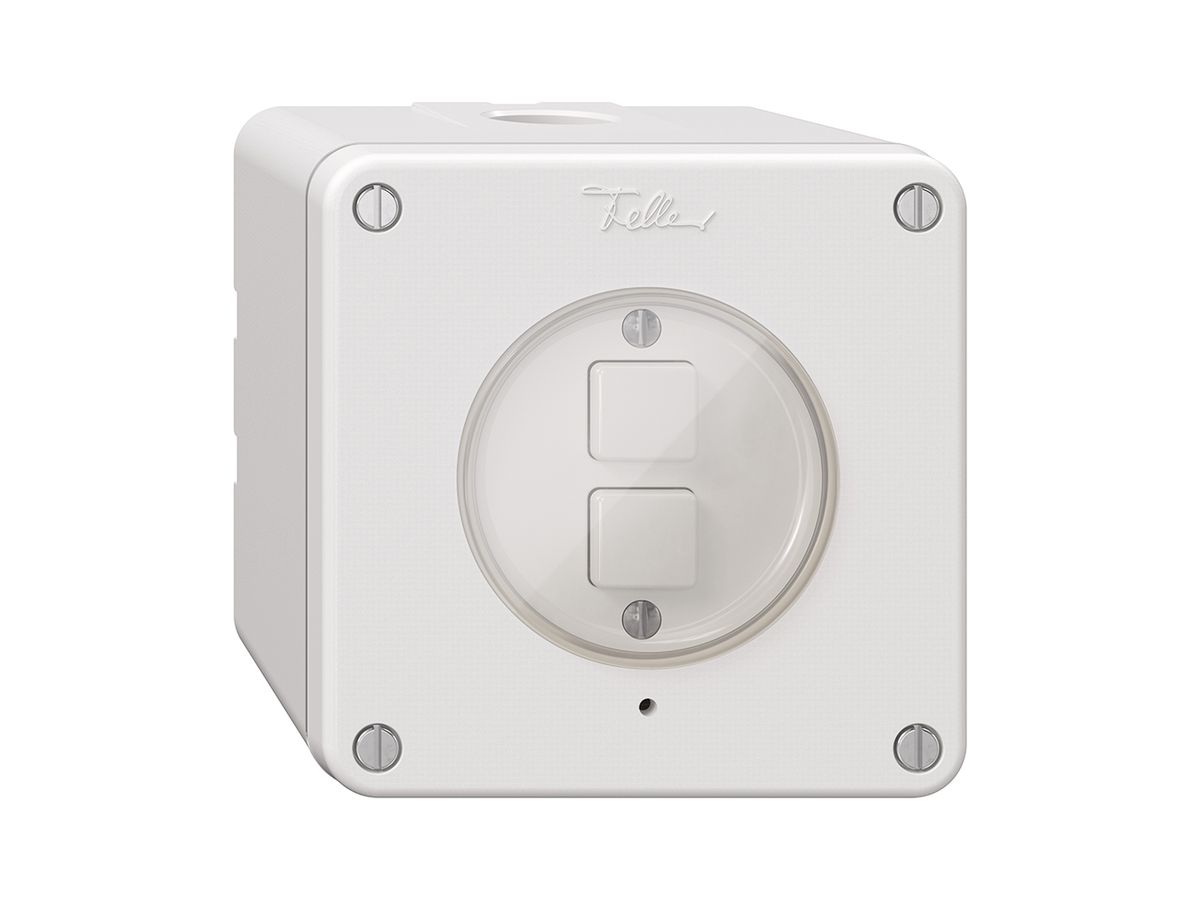 NAP-KNX-Taster 2× NEVO RGB mit Temperaturfühler weiss