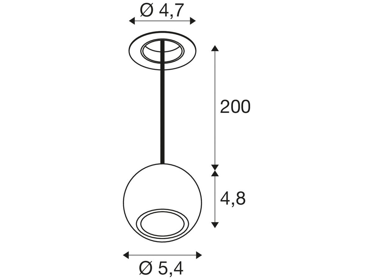 LED-Pendelleuchte SLV DYSKO 5W 500lm 2700K DIM Ø54mm weiss