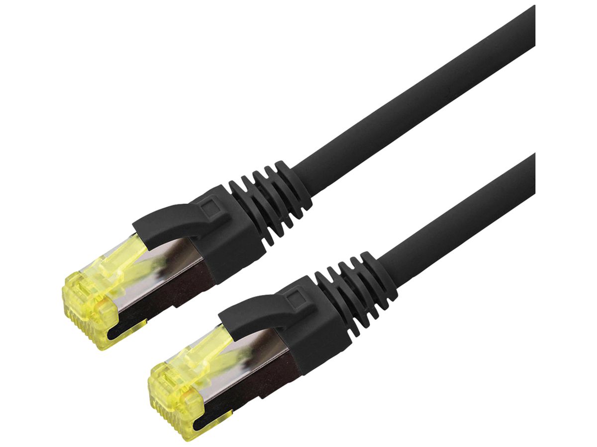 Patchkabel RJ45 ROLINE Stranded Kat.6A S/FTP AWG26 LSZH schwarz 2m