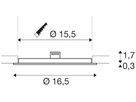EB-LED-Deckenleuchte SLV SENSER18 ROUND 350mA 9.7W 950lm 3000K EB-Ø155mm ws