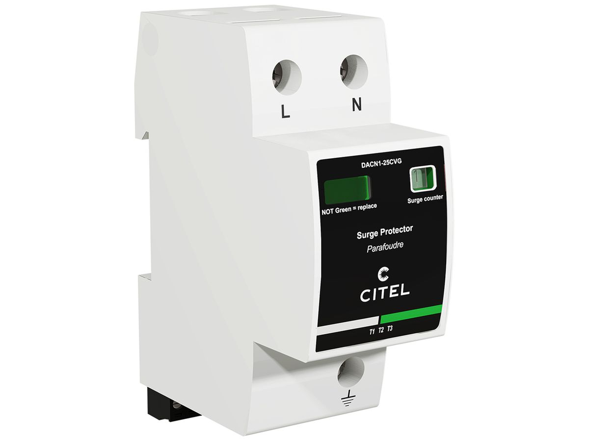 Blitzstromableiter  Citel DACN1-25CVGS/SC Typ 1+2+3, 1-polig