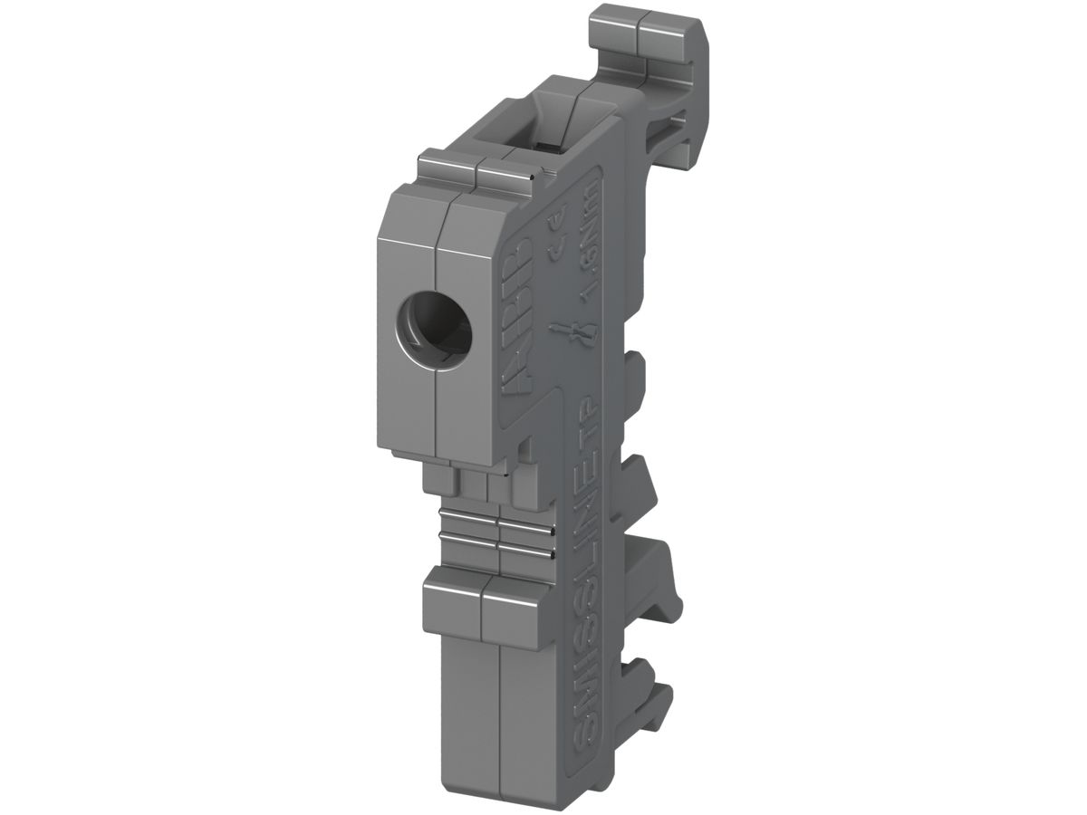 Trennblock ABB SMISSLINE TP für Zusatzsockel 10mm², schwarz/grau