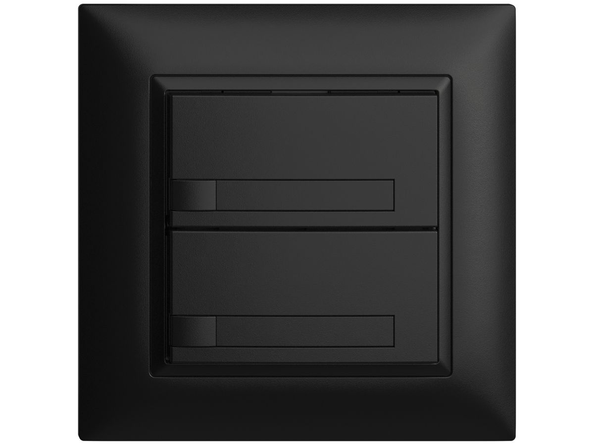 UP-Universaltaster 2×1T EDIZIOdue schwarz, mit Papier, ohne LED