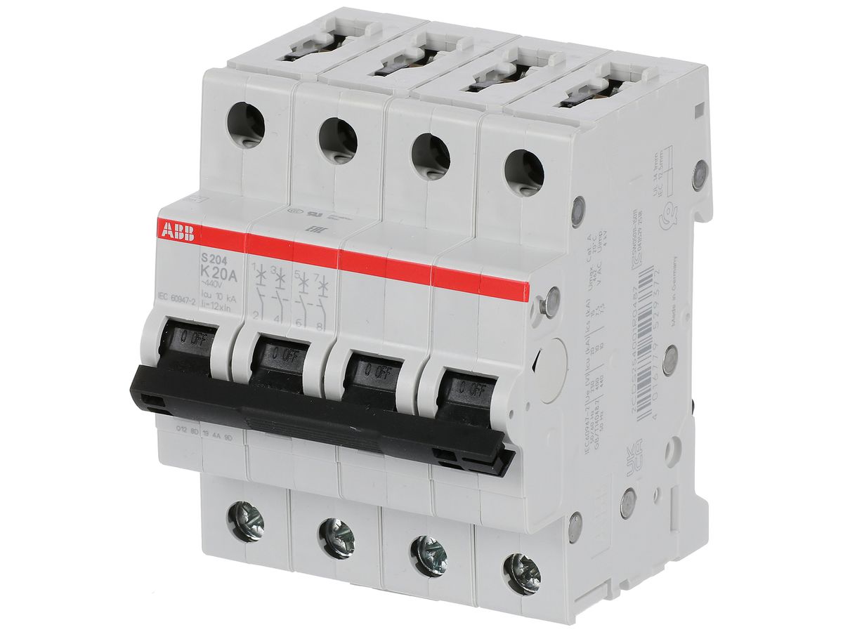 Leitungsschutzschalter ABB S204-K20 20A 6kA