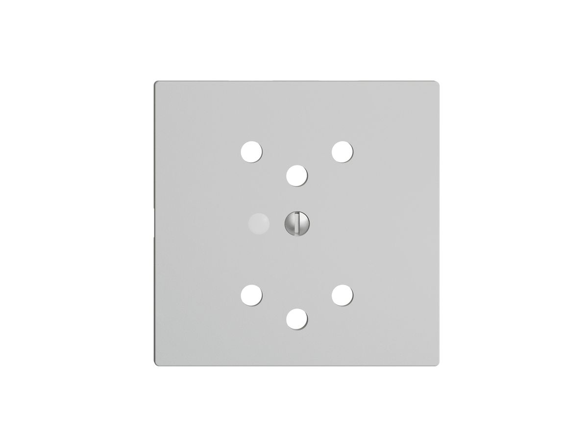 Frontset EDIZIOdue hellgrau 60×60mm 2×T12 mit Linse
