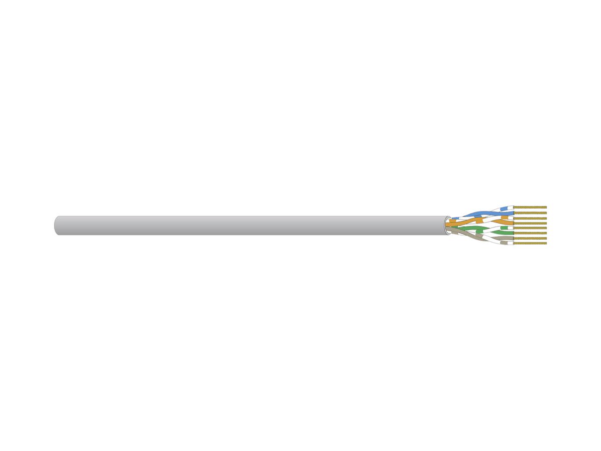 Datenkabel Dätwyler CU 602 4P flex U/UTP, Kat.6 LSZH Dca 1000m orange