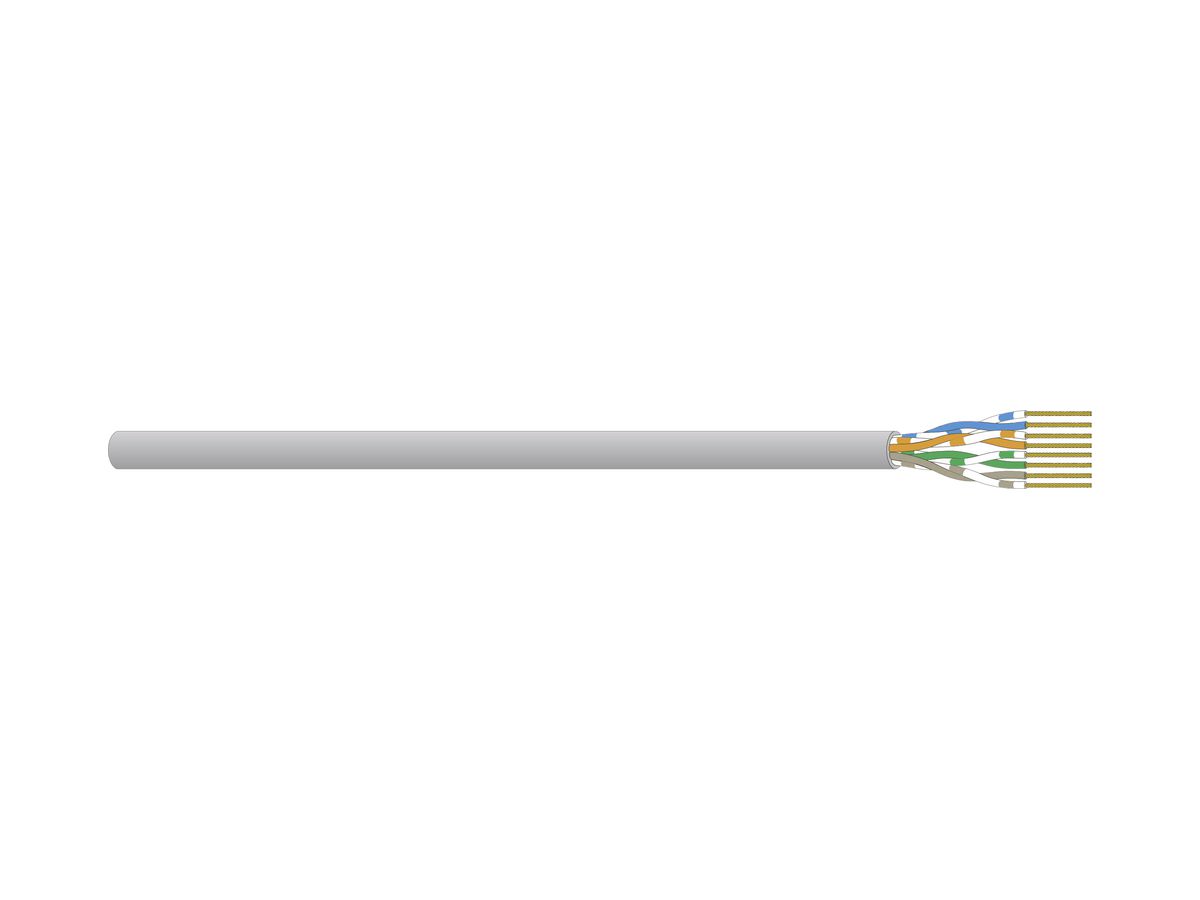 Datenkabel Dätwyler CU 602 4P flex U/UTP, Kat.6 LS0H Dca 1000m orange