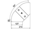 Deckel BET RBD W zu Bogen verstellbar 150mm Stahl bandverzinkt