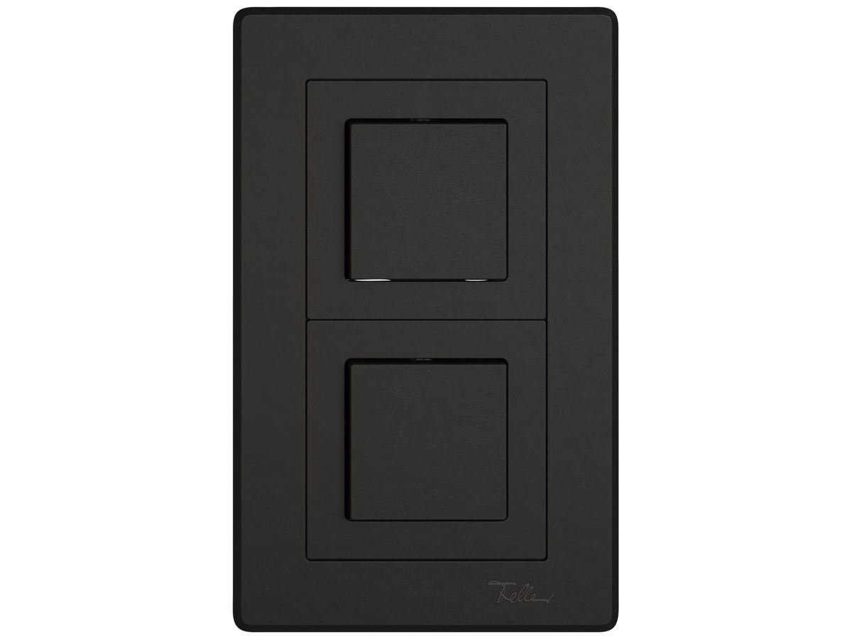 UP-Kombination EDIZIO.liv SNAPFIX® 2×1 156×96mm 2×Schema 3/1L schwarz