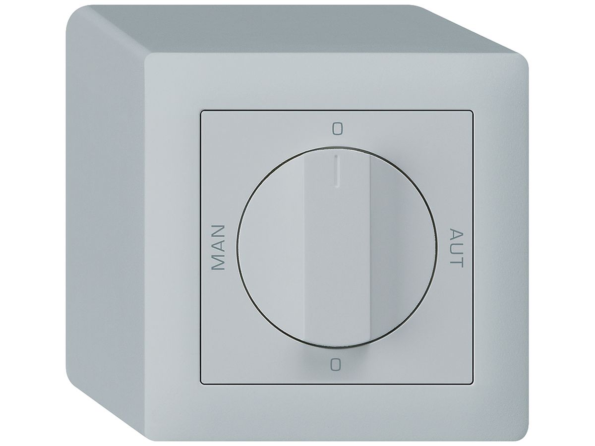 AP-Drehschalter kallysto 2/1L hellgrau 0-A-0-M mit Drehgriff