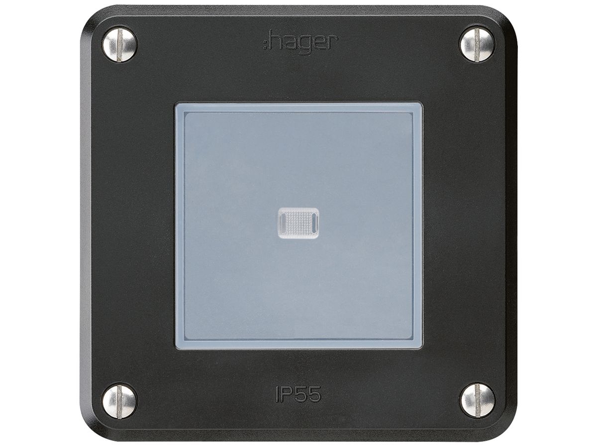 UP-Druckschalter robusto IP55 Schema 6 beleuchtet schwarz